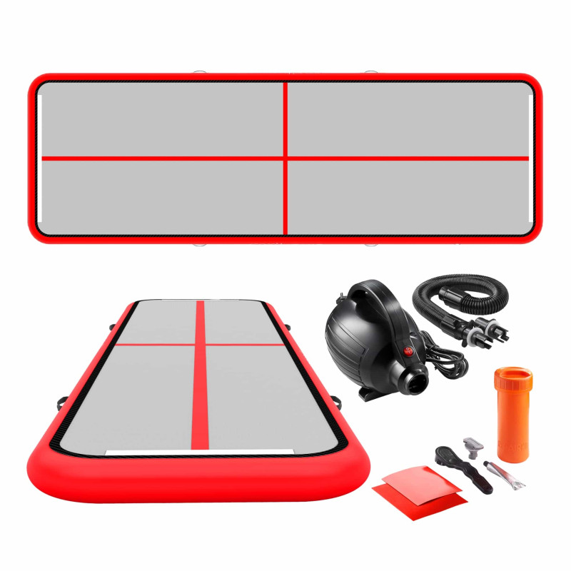 Мат надувной гимнастический 4FIZJO Air Track Mat 600 x 200 x 20 см White/Red (P-5907739312044)