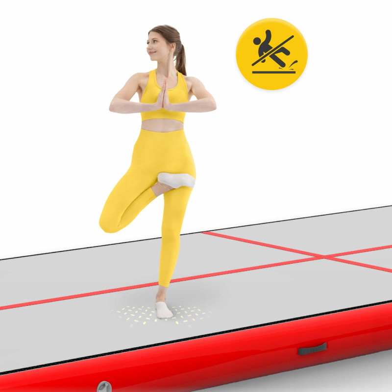 Мат надувной гимнастический 4FIZJO Air Track Mat 600 x 200 x 20 см White/Red (P-5907739312044)