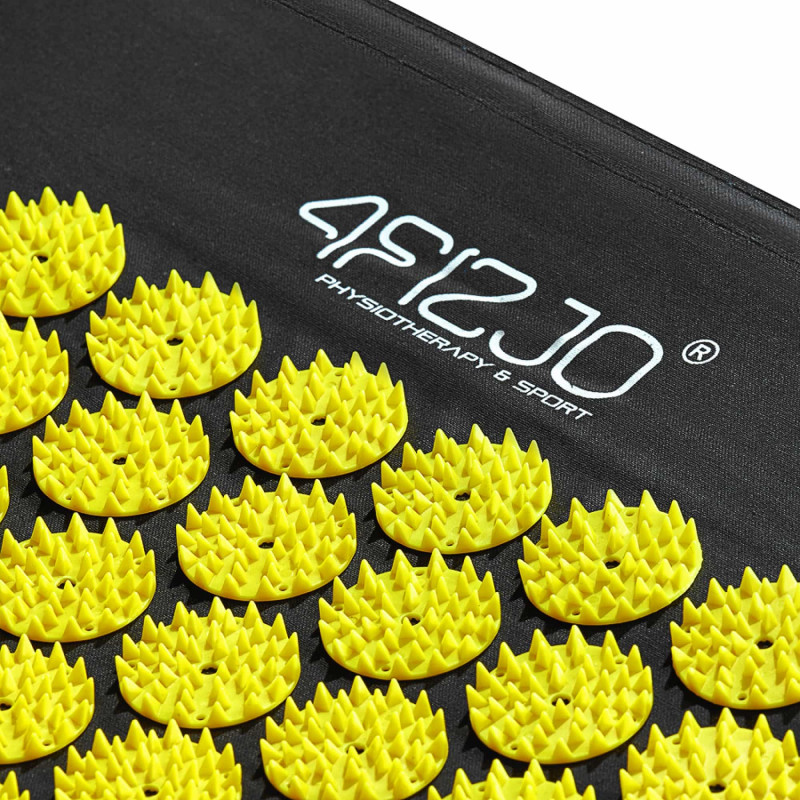 Коврик акупунктурный с валиком 4FIZJO Classic Mat Аппликатор Кузнецова 4FJ0086 Black/Yellow
