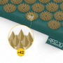 Коврик акупунктурный с валиком 4FIZJO Classic Mat Аппликатор Кузнецова Navy Green/Gold (P-5907739313300)