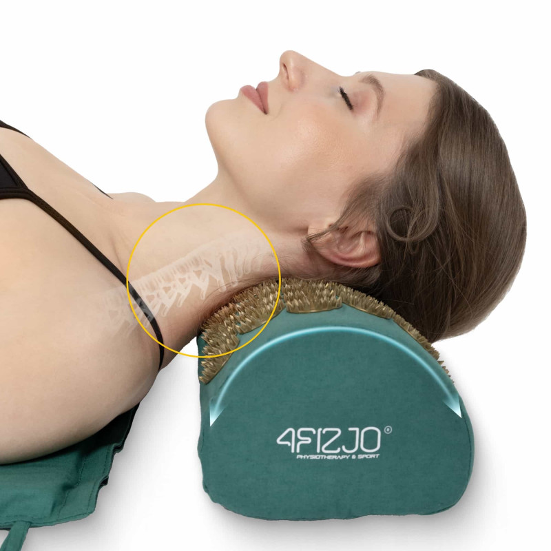 Коврик акупунктурный с валиком 4FIZJO Classic Mat Аппликатор Кузнецова Navy Green/Gold (P-5907739313300)