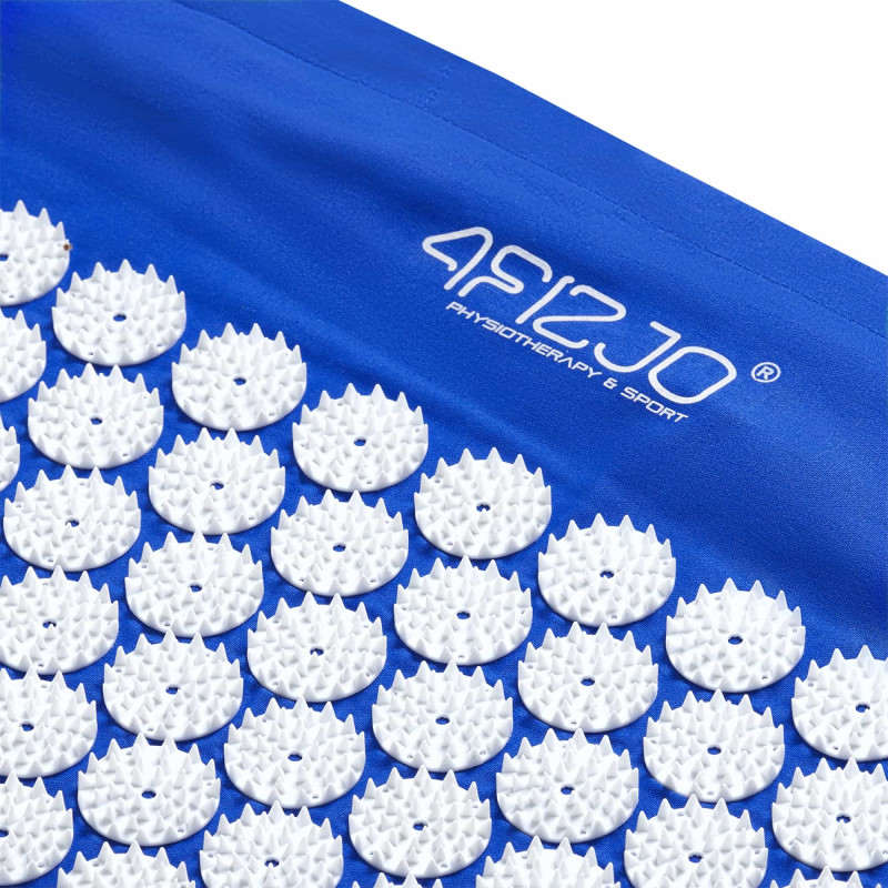 Акупунктурний килимок з напівваликом 4FIZJO 128 x 48 см Blue/White