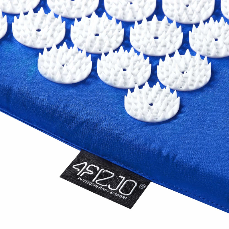 Акупунктурний килимок з напівваликом 4FIZJO 128 x 48 см Blue/White