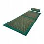 Акупунктурний килимок з напівваликом 4FIZJO 128 x 48 см Navy Green/Gold