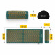 Акупунктурний килимок з напівваликом 4FIZJO 128 x 48 см Navy Green/Gold