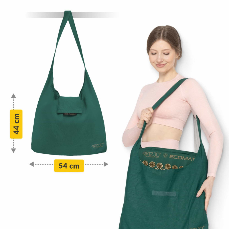Акупунктурний килимок з подушкою 4FIZJO Eco Mat 130 x 50 см Navy Green/Gold