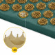 Акупунктурний килимок з подушкою 4FIZJO Eco Mat 130 x 50 см Navy Green/Gold