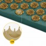 Акупунктурний килимок з подушкою 4FIZJO Eco Mat 130 x 50 см Navy Green/Gold