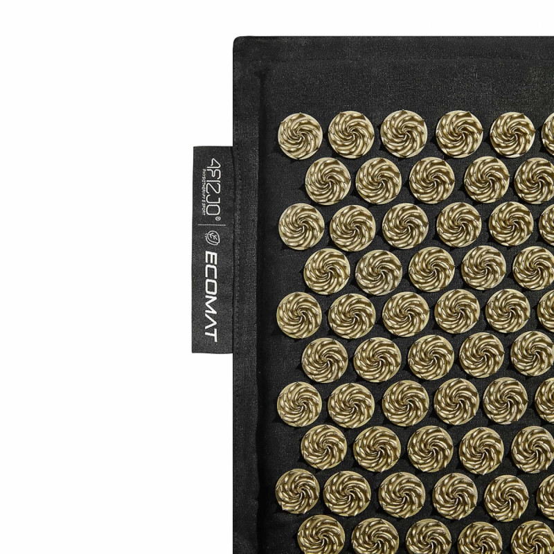 Коврик акупунктурный с подушкой 4FIZJO Eco Mat XL Аппликатор Кузнецова Black/Gold (P-5907739313591)