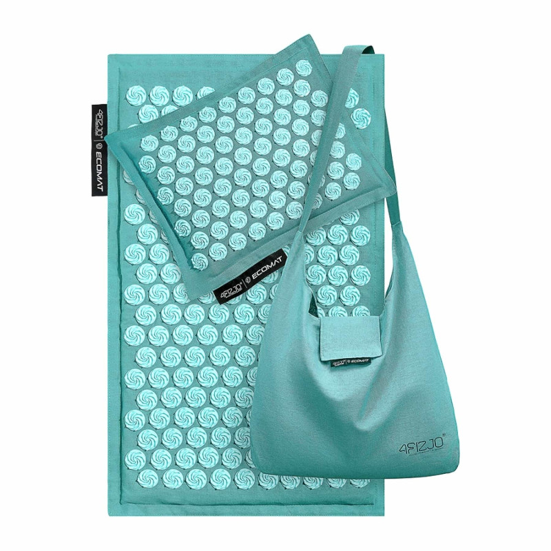 Коврик акупунктурный с подушкой 4FIZJO Eco Mat Аппликатор Кузнецова Turquoise/Turquoise