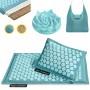 Акупунктурний килимок з подушкою 4FIZJO Eco Mat 68 x 42 см Turquoise/Turquoise