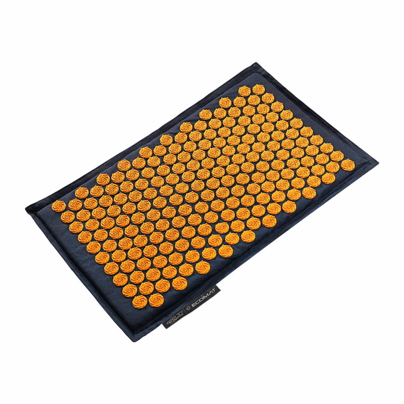 Коврик акупунктурный с подушкой 4FIZJO Eco Mat Аппликатор Кузнецова 4FJ0229 Navy Blue/Orange