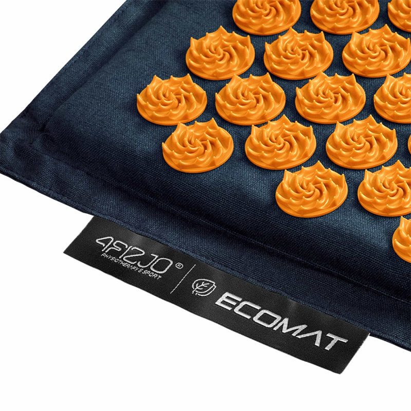 Коврик акупунктурный с подушкой 4FIZJO Eco Mat Аппликатор Кузнецова 4FJ0229 Navy Blue/Orange
