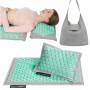 Коврик акупунктурный с подушкой 4FIZJO Eco Mat Аппликатор Кузнецова Grey/Mint (P-5907739312181)