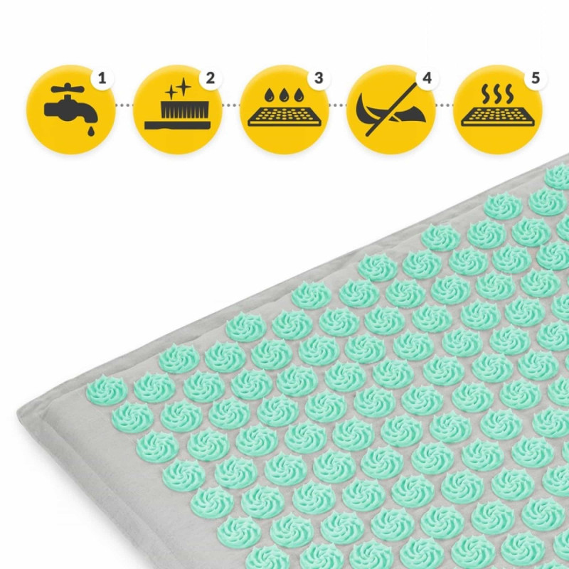 Коврик акупунктурный с подушкой 4FIZJO Eco Mat Аппликатор Кузнецова Grey/Mint (P-5907739312181)