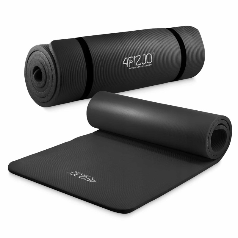 Коврик (мат) спортивный 4FIZJO NBR 180 x 60 x 1 см для йоги и фитнеса Black (P-5907222931462)