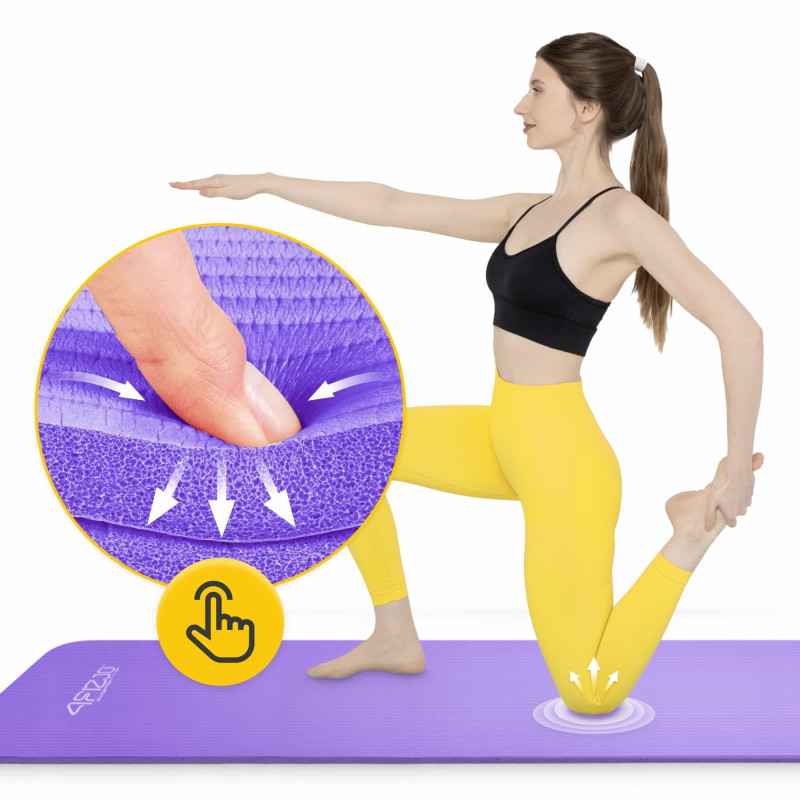 Коврик (мат) спортивный 4FIZJO NBR 180 x 60 x 1 см для йоги и фитнеса Violet (P-5907222931530)