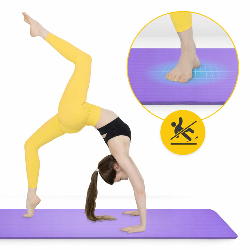 Коврик (мат) спортивный 4FIZJO NBR 180 x 60 x 1 см для йоги и фитнеса Violet (P-5907222931530)