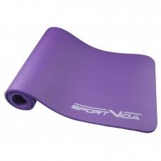 Мат для йоги та фітнесу SportVida NBR 1 см Violet