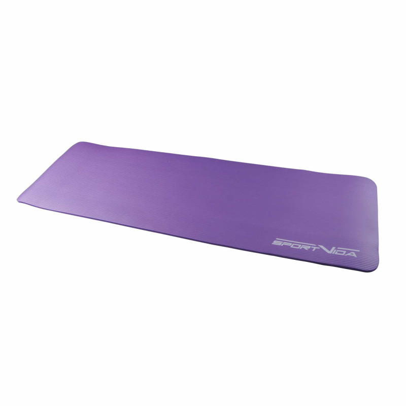 Коврик (мат) спортивный SportVida NBR 180 x 60 x 1 см для йоги и фитнеса SV-HK0068 Violet