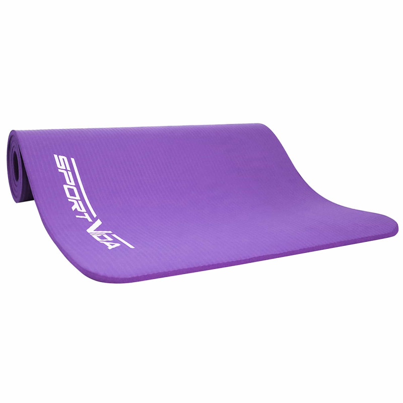 Коврик (мат) спортивный SportVida NBR 180 x 60 x 1 см для йоги и фитнеса SV-HK0068 Violet