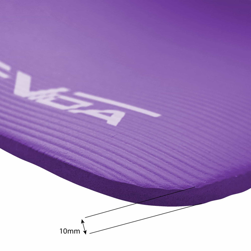 Коврик (мат) спортивный SportVida NBR 180 x 60 x 1 см для йоги и фитнеса SV-HK0068 Violet