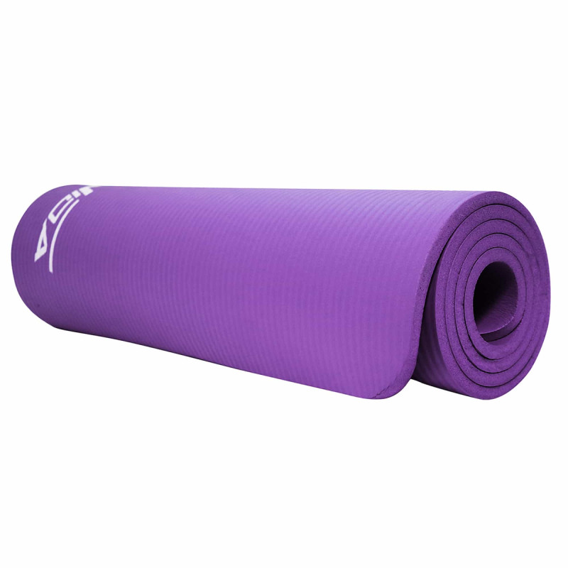 Коврик (мат) спортивный SportVida NBR 180 x 60 x 1 см для йоги и фитнеса SV-HK0068 Violet