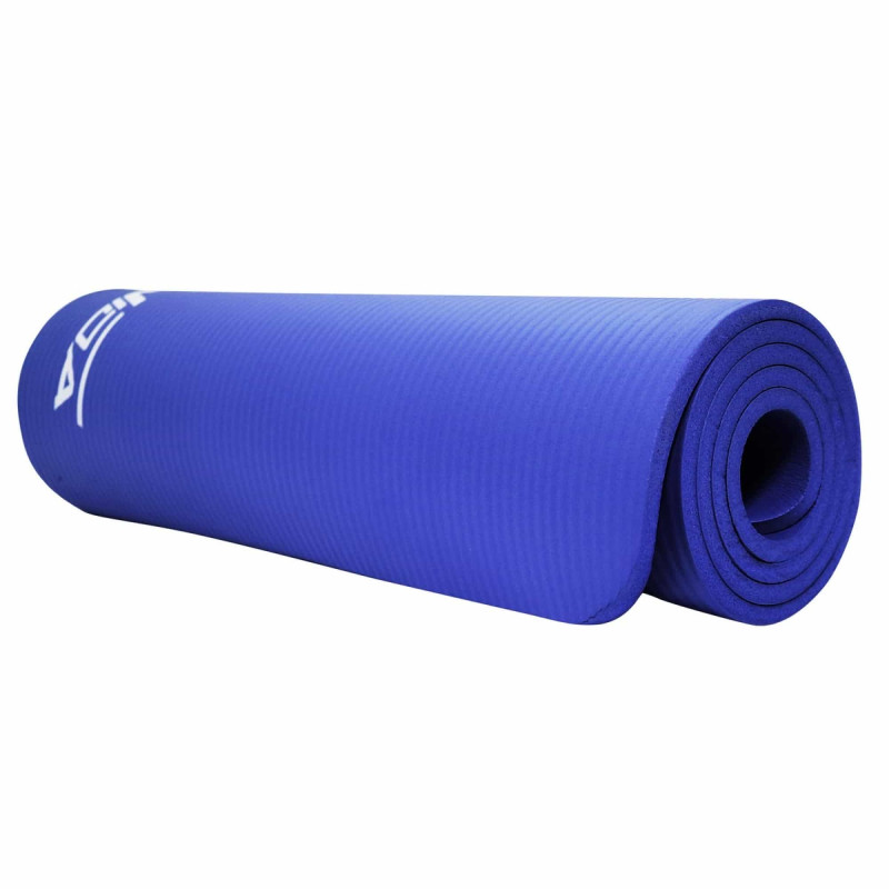 Мат для йоги та фітнесу SportVida NBR 1 см Blue