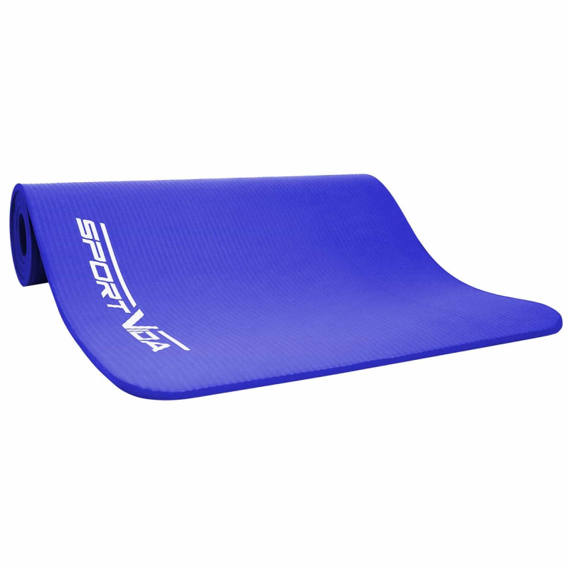 Мат для йоги та фітнесу SportVida NBR 1 см Blue
