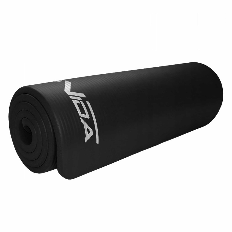 Коврик (мат) спортивный SportVida NBR 180 x 60 x 1.5 см для йоги и фитнеса SV-HK0167 Black