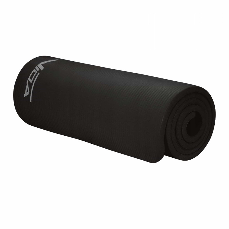 Коврик (мат) спортивный SportVida NBR 180 x 60 x 1.5 см для йоги и фитнеса SV-HK0167 Black