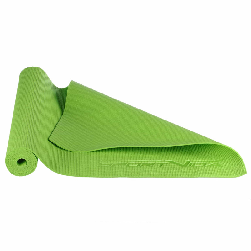 Мат для йоги и фитнеса SportVida PVC 4 мм Green