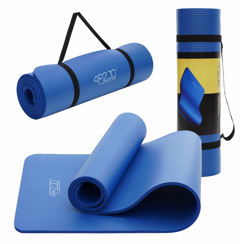 Коврик (мат) спортивный 4FIZJO NBR 180 x 60 x 1.5 см для йоги и фитнеса Blue (P-5907222931035)