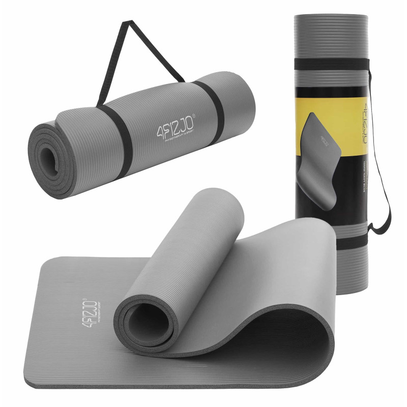 Мат для йоги та фітнесу 4FIZJO NBR 1,5 см Grey