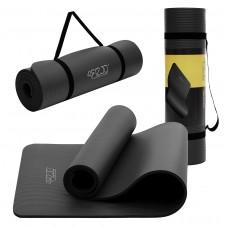Коврик (мат) спортивный 4FIZJO NBR 180 x 60 x 1.5 см для йоги и фитнеса 4FJ0150 Black