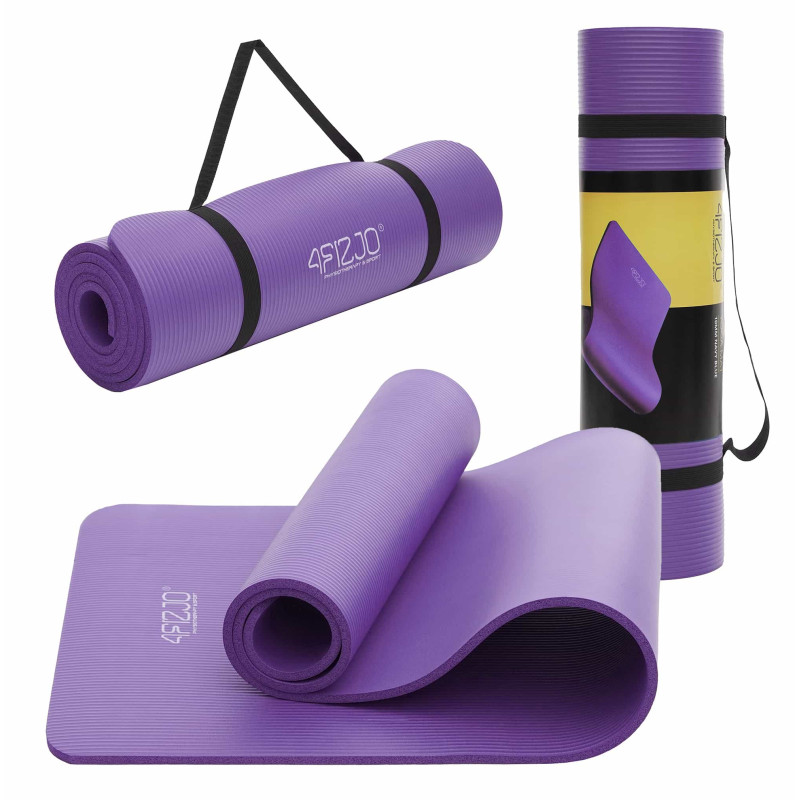 Мат для йоги та фітнесу 4FIZJO NBR 1,5 см Violet