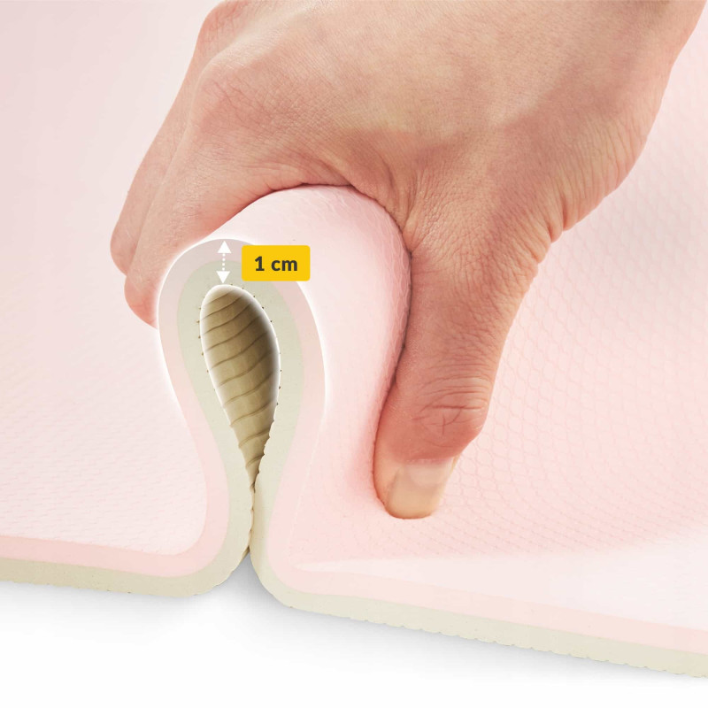 Мат для йоги та фітнесу 4FIZJO TPE 1 см Pink/Grey