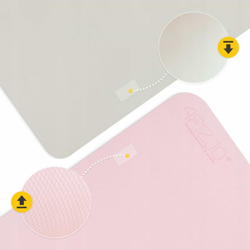 Мат для йоги та фітнесу 4FIZJO TPE 1 см Pink/Grey
