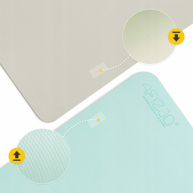 Мат для йоги та фітнесу 4FIZJO TPE 1 см Mint/Grey