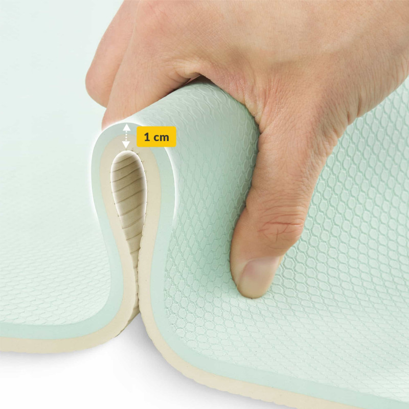 Мат для йоги та фітнесу 4FIZJO TPE 1 см Mint/Grey