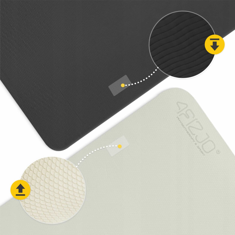 Мат для йоги та фітнесу 4FIZJO TPE 1 см Grey/Black