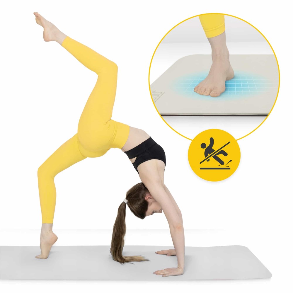 Мат для йоги та фітнесу 4FIZJO TPE 1 см Grey/Black