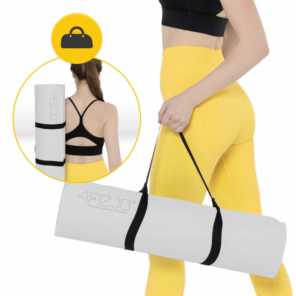 Мат для йоги та фітнесу 4FIZJO TPE 1 см Grey/Black