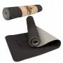 Мат для йоги та фітнесу Springos TPE 6 мм Black/Grey