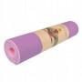 Мат для йоги та фітнесу Springos TPE 6 мм Purple/Pink