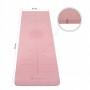 Мат для йоги та фітнесу Springos TPE 6 мм Pink