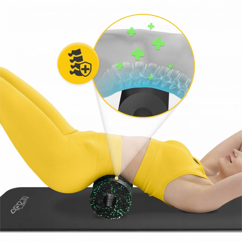 Масажний ролик гладкий 4FIZJO EPP PRO+ 45 x 14.5 см Black/Green