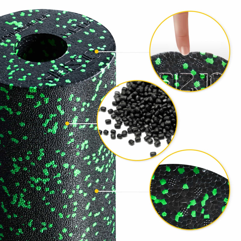 Массажный ролик 4FIZJO EPP PRO+ 45 x 14.5 см (валик, роллер) гладкий Black/Green (P-5907739310590)