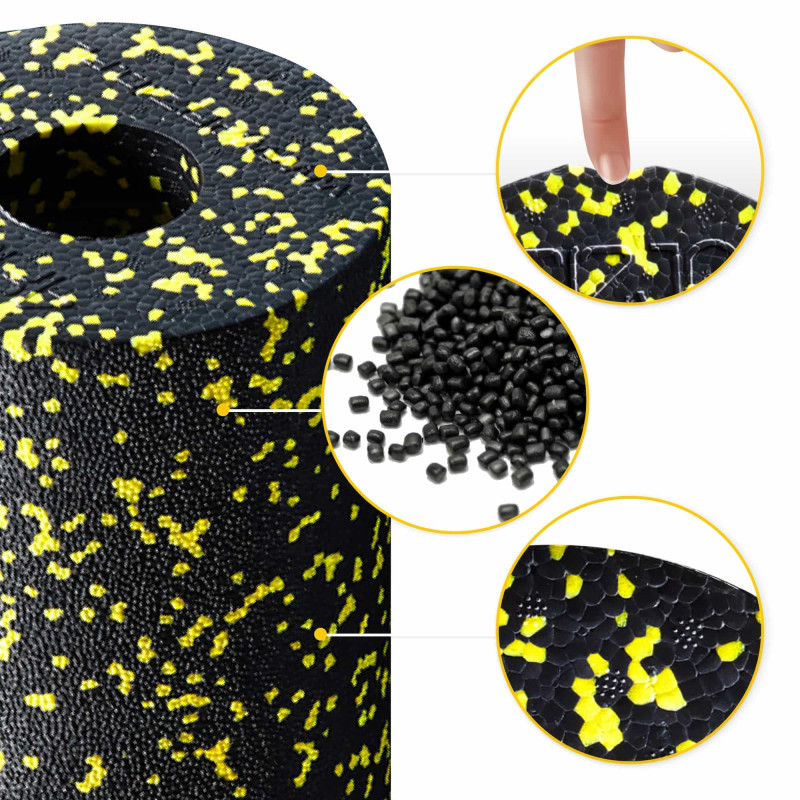 Массажный ролик 4FIZJO EPP PRO+ 45 x 14.5 см (валик, роллер) гладкий Black/Yellow (P-5907739310583)