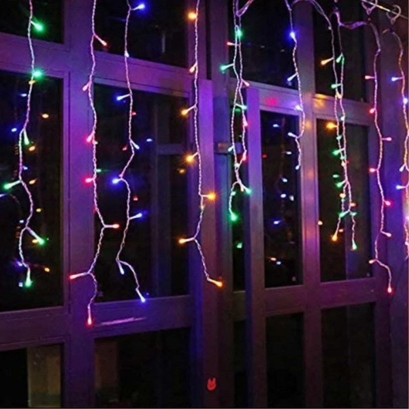 Гирлянда бахрома уличная (наружная) Springos 8 м 200 LED CL0203 Mix